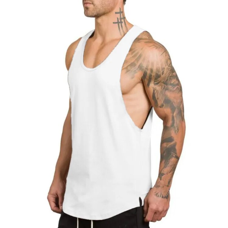 Men fitness shirt muscle sleeveless tanktop