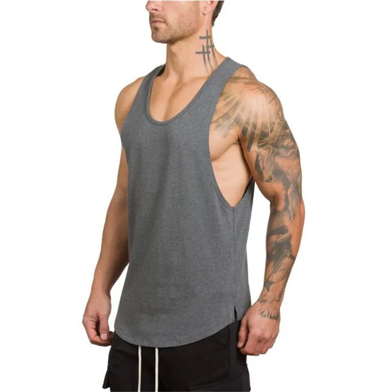 Men fitness shirt muscle sleeveless tanktop