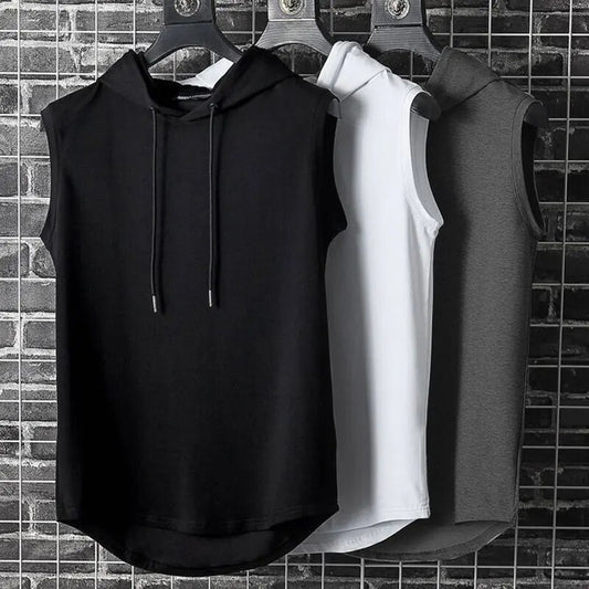 Summer Men Clothing Tank Tops Sweatshirt Sleeveless